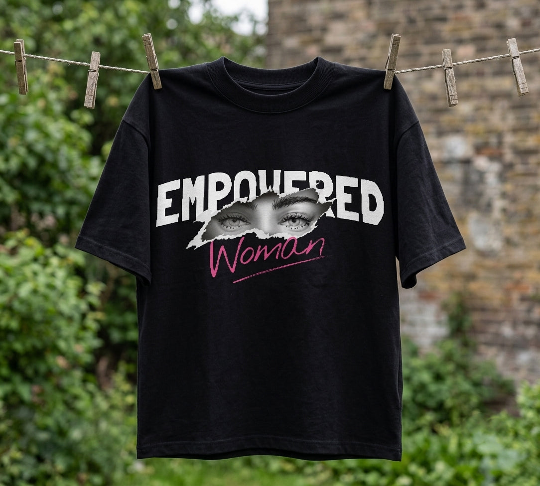 Empowered Woman Oversized T-Shirt | Bold Statement Graphic Tee