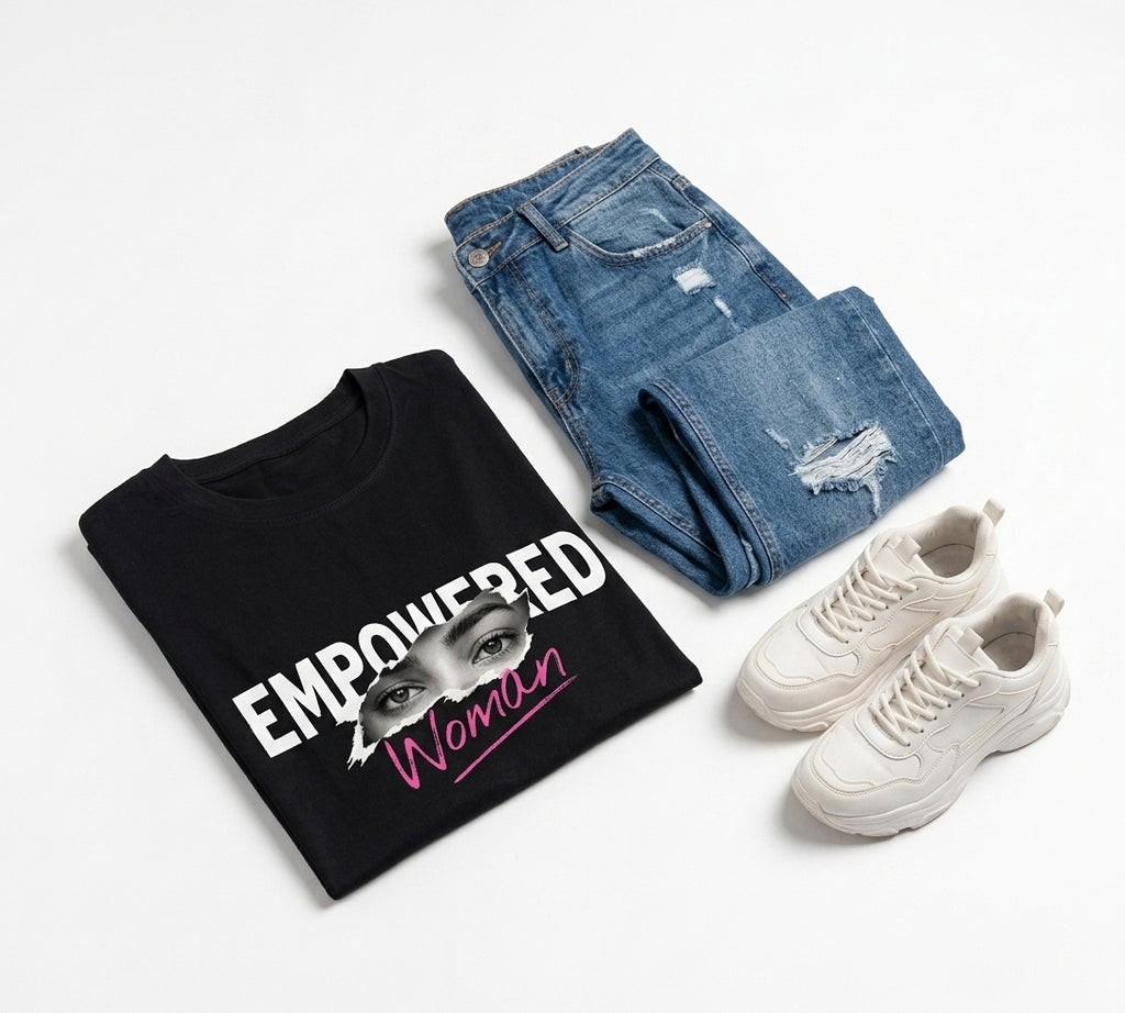 Empowered Woman Oversized T-Shirt | Bold Statement Graphic Tee