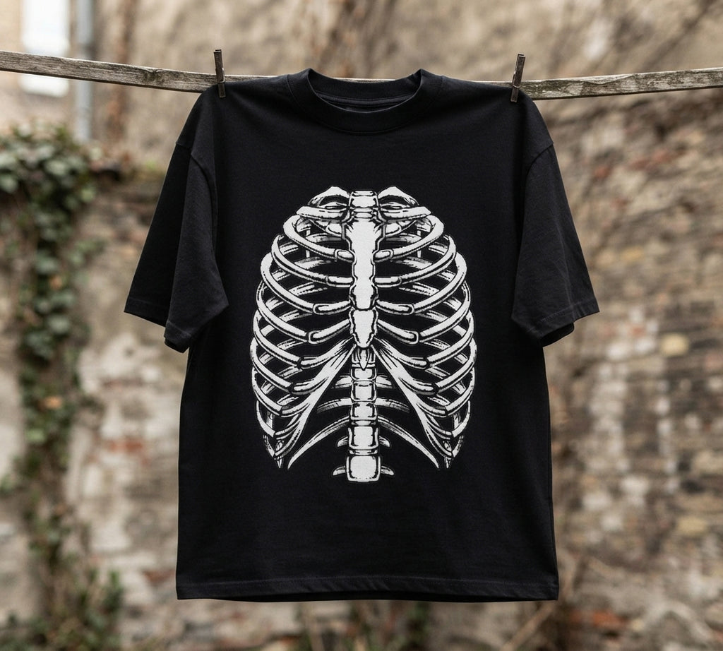 Ribcage Oversized T-Shirt | Skeleton Graphic Streetwear Tee